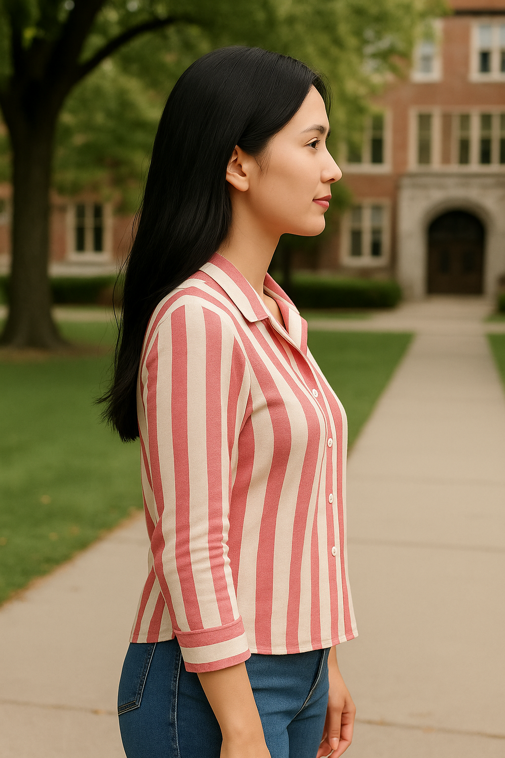 SHIRT PINK AND WHITE
