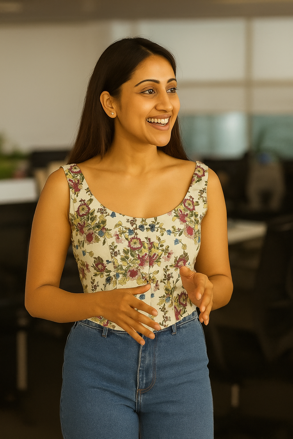 Floral Printed  Corset
