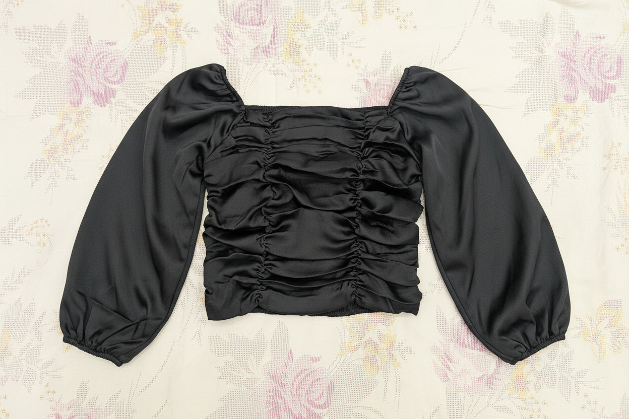 BLACK OFF SHOULDER TOP