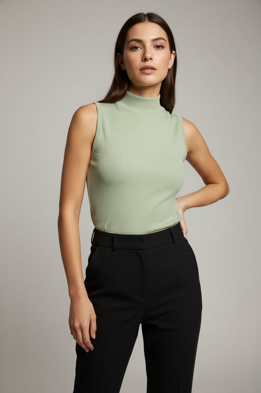 PISTA HIGH NECK SLEEVLESS TOP