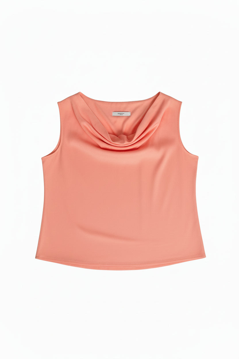 PEACH COWL NECK
