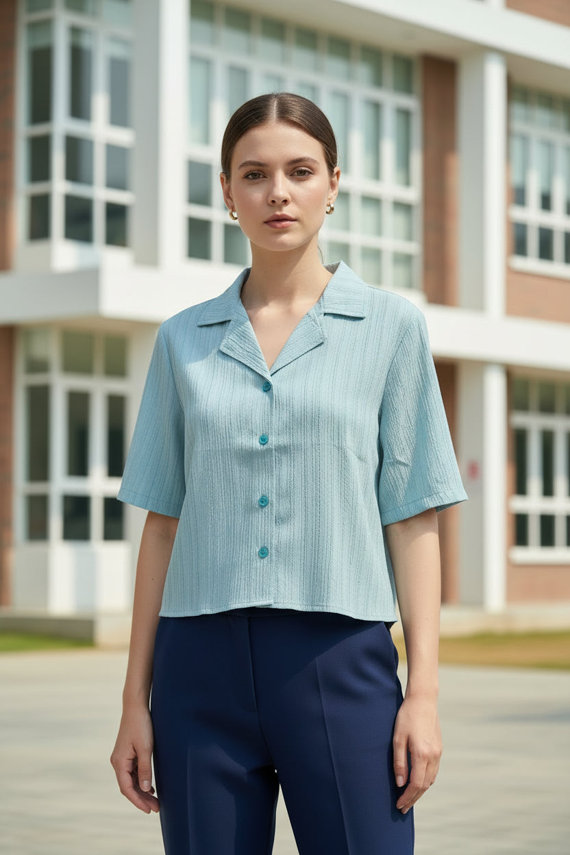 SKY BLUE SHORT SHIRT