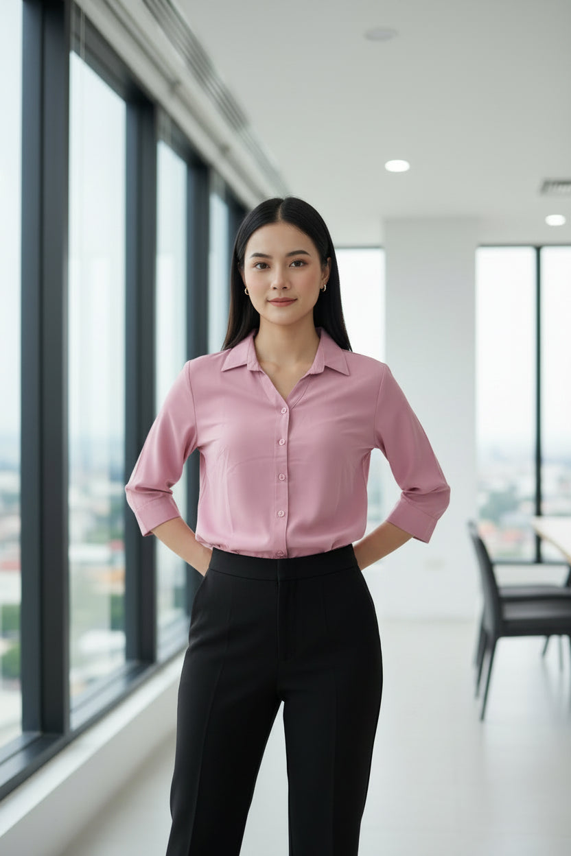 DUSTY ROSE PINK SHIRT