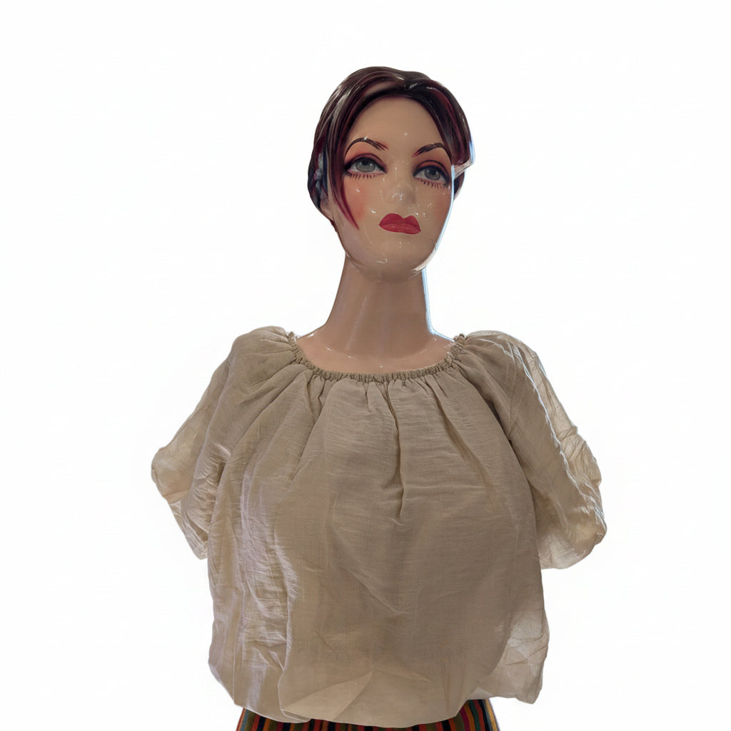 BEIGE BALLOON TOP