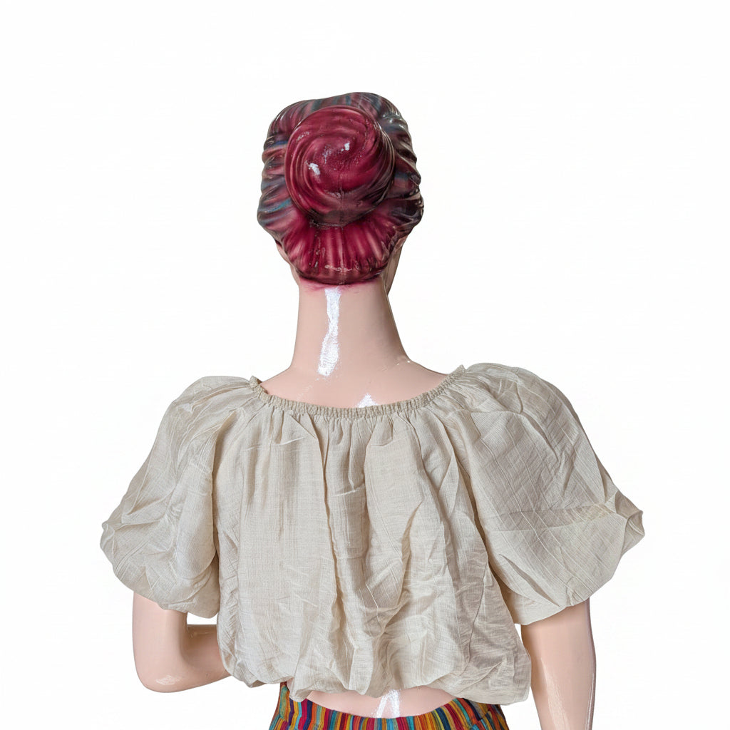 BEIGE BALLOON TOP