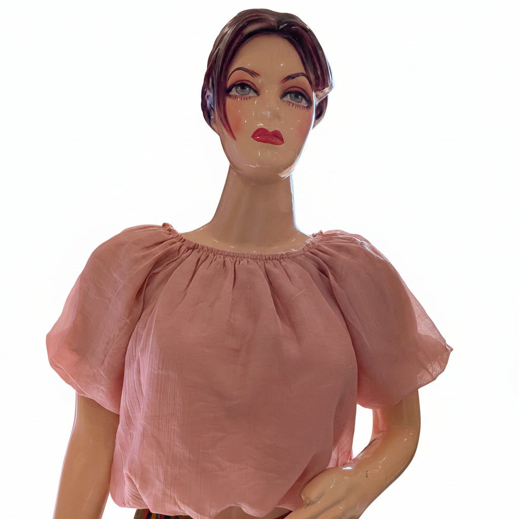 PEACH BALLOON TOP