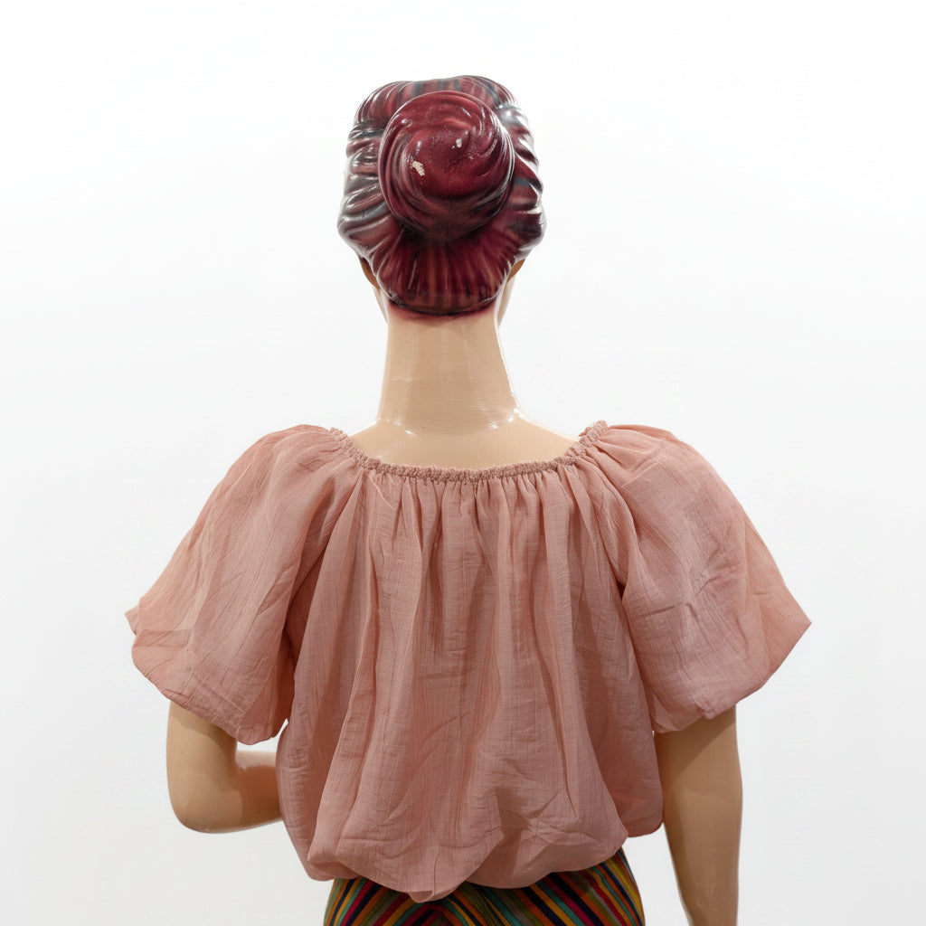 PEACH BALLOON TOP