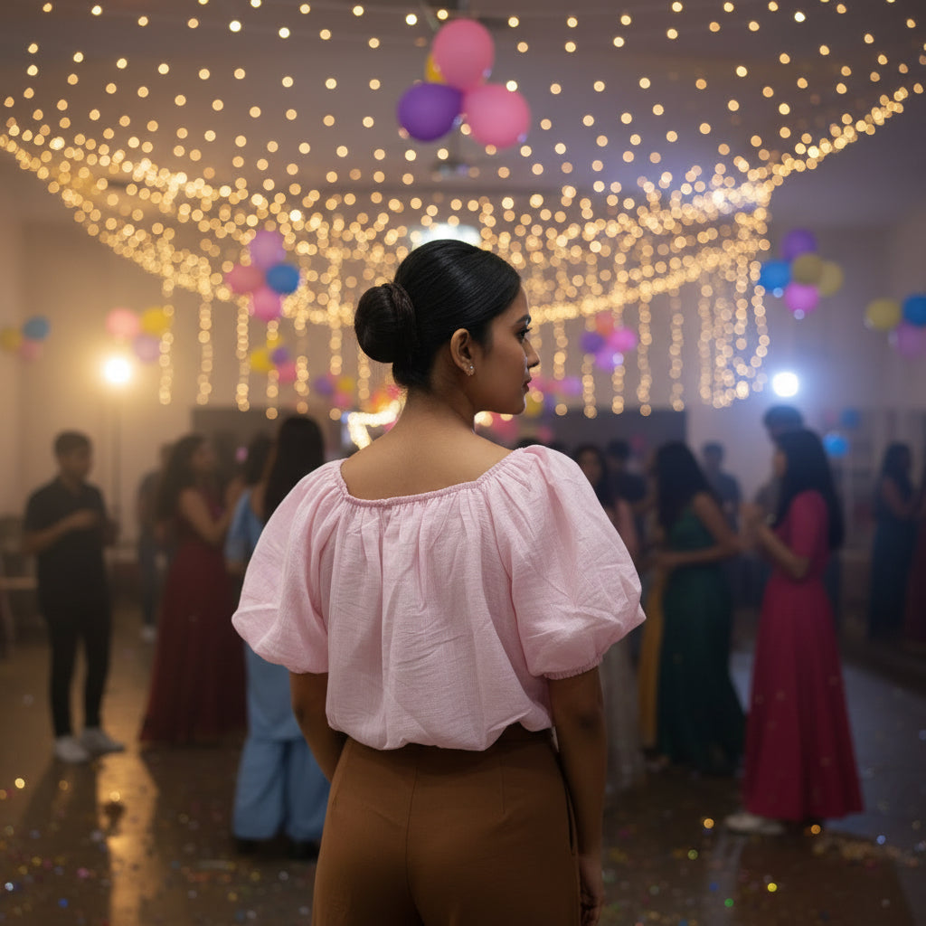 BABY PINK BALLOON TOP