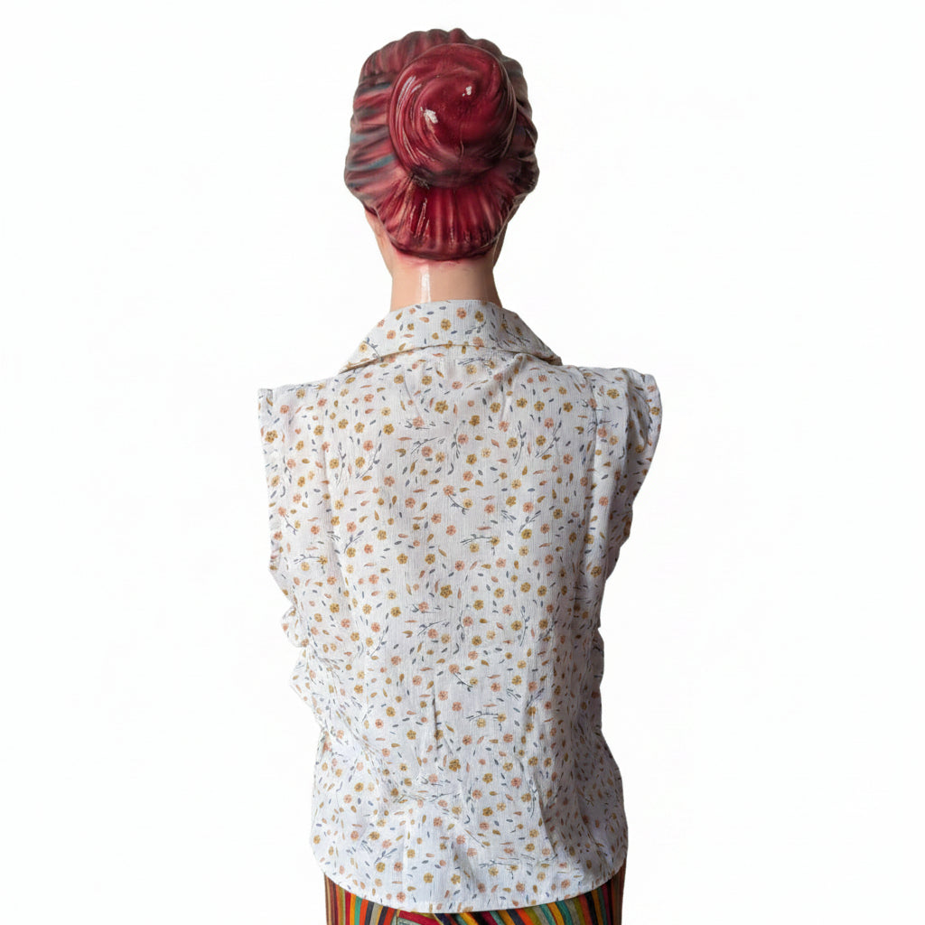 FLORAL TIERED  RUFFLE TOP
