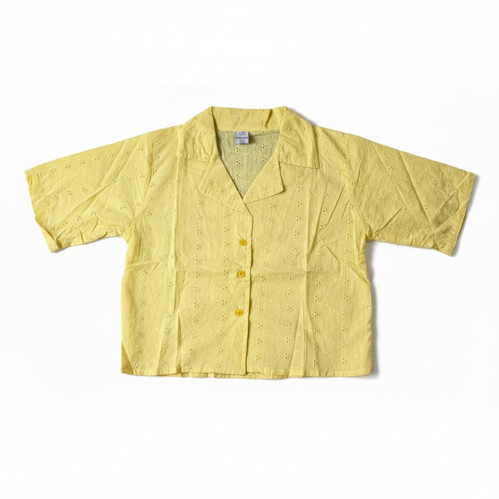 LIGHT YELLOW SHORT SHIRT