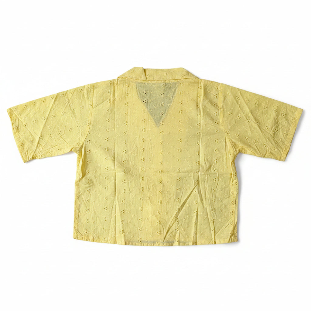 LIGHT YELLOW SHORT SHIRT