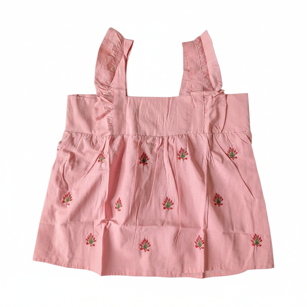 PEACH BABY DOLL TOP