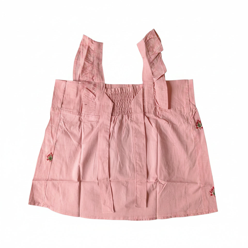 PEACH BABY DOLL TOP