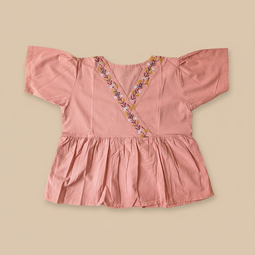 SHORT SLEEVES PEPLUM TOP