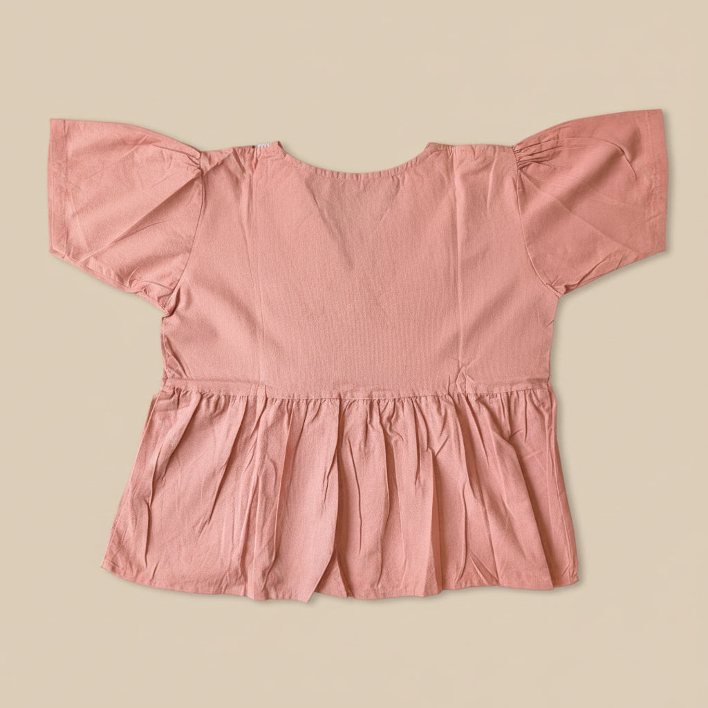 SHORT SLEEVES PEPLUM TOP