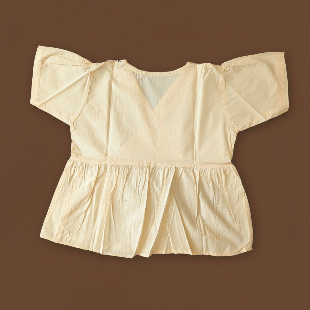 SHORT SLEEVES PEPLUM TOP
