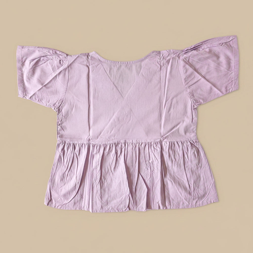 SHORT SLEEVES PEPLUM TOP