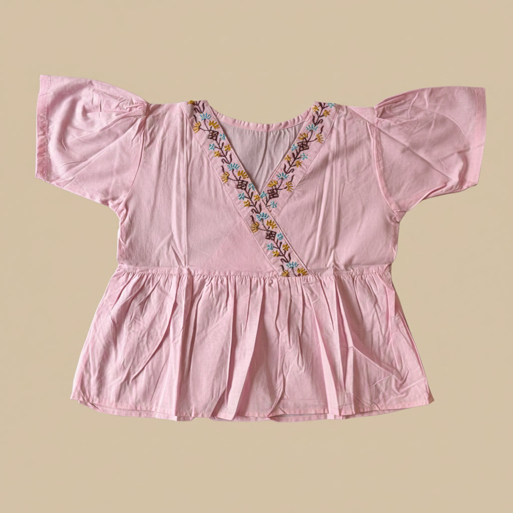 SHORT SLEEVES PEPLUM TOP
