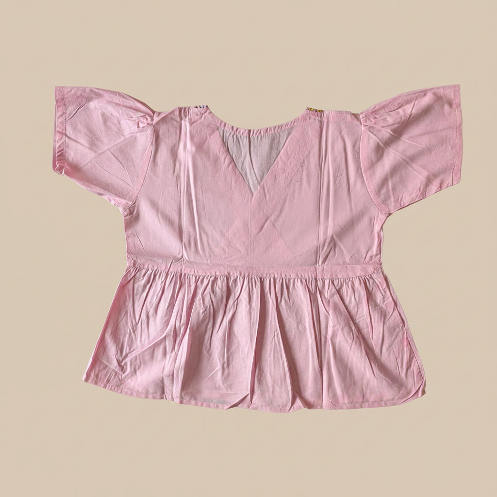 SHORT SLEEVES PEPLUM TOP
