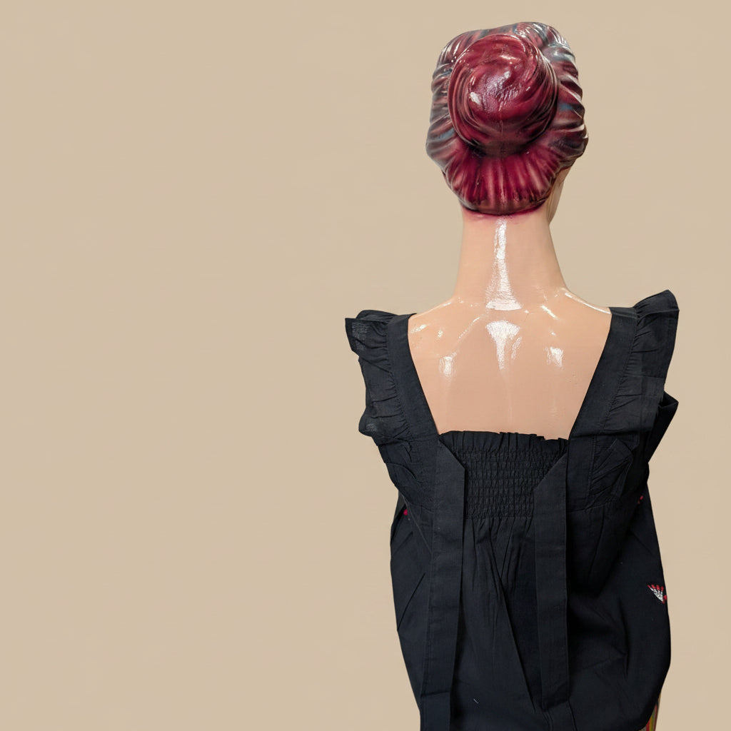 BLACK BABY DOLL TOP