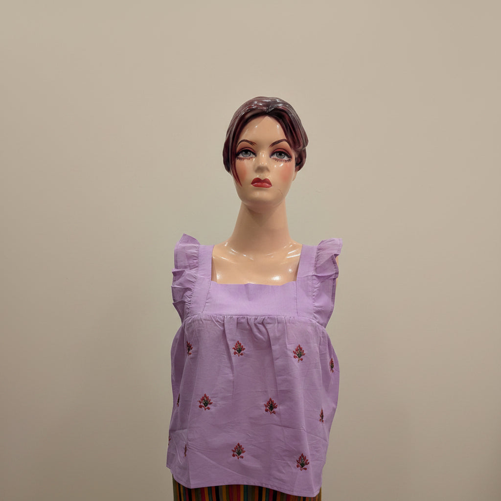 LIGHT PURPLE BABY DOLL TOP