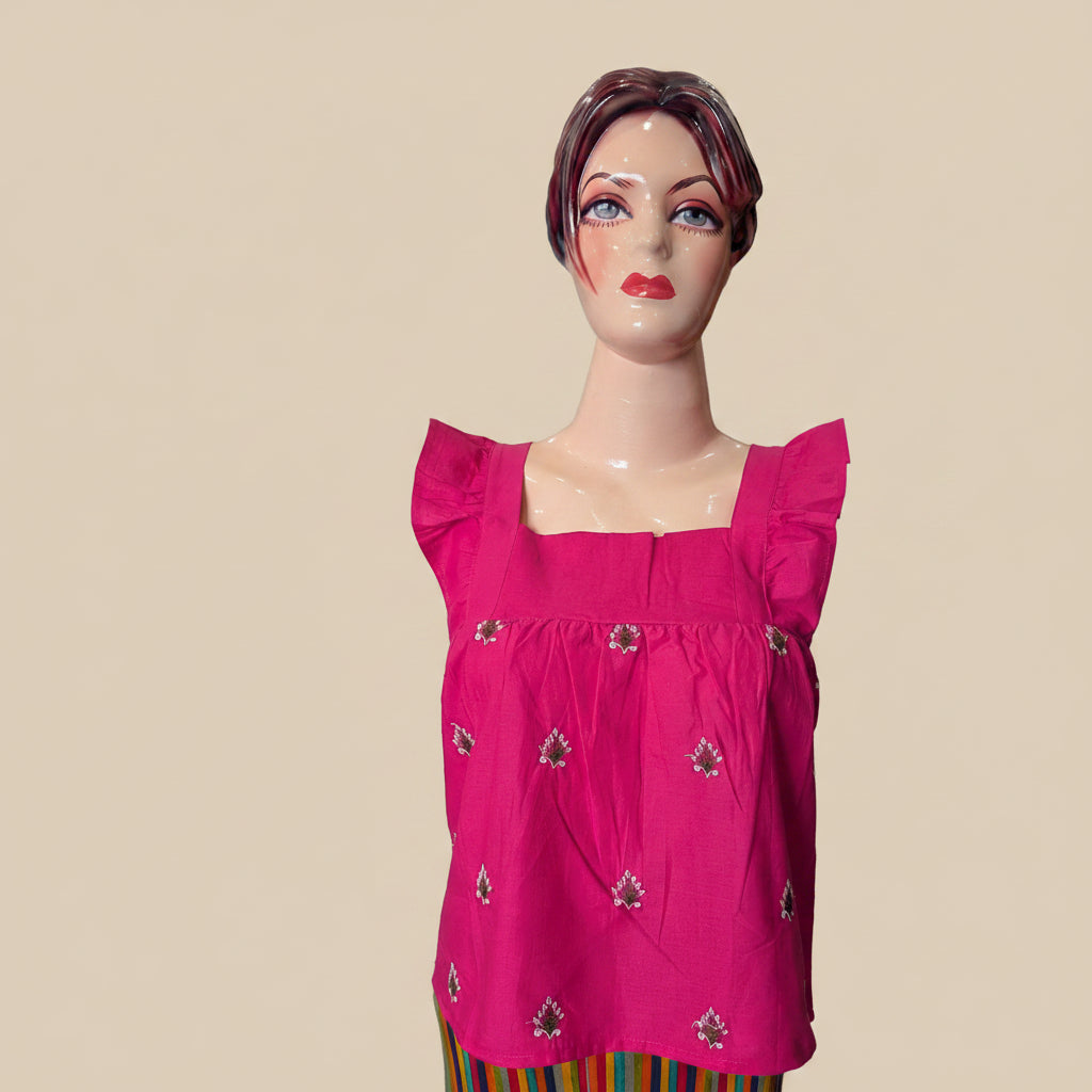 PINK BABY DOLL TOP