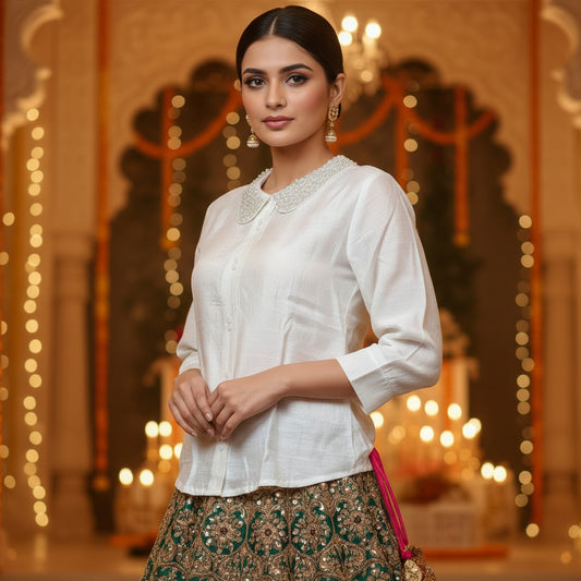 PETER PAN COLLAR TOP