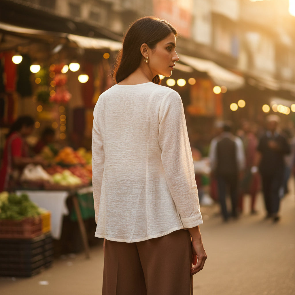 BOHO-CHICK OFF WHITE TUNIC