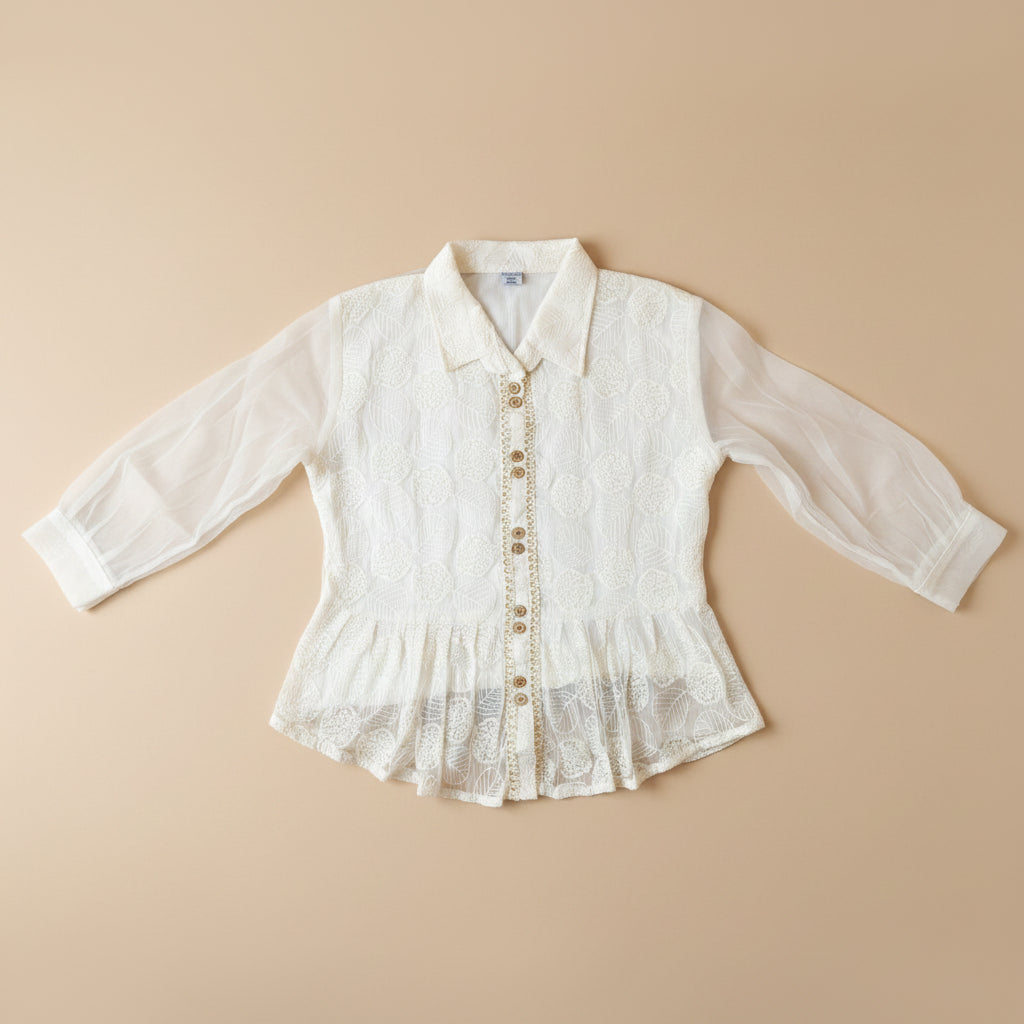 OFF WHITE CHIFFON TOP