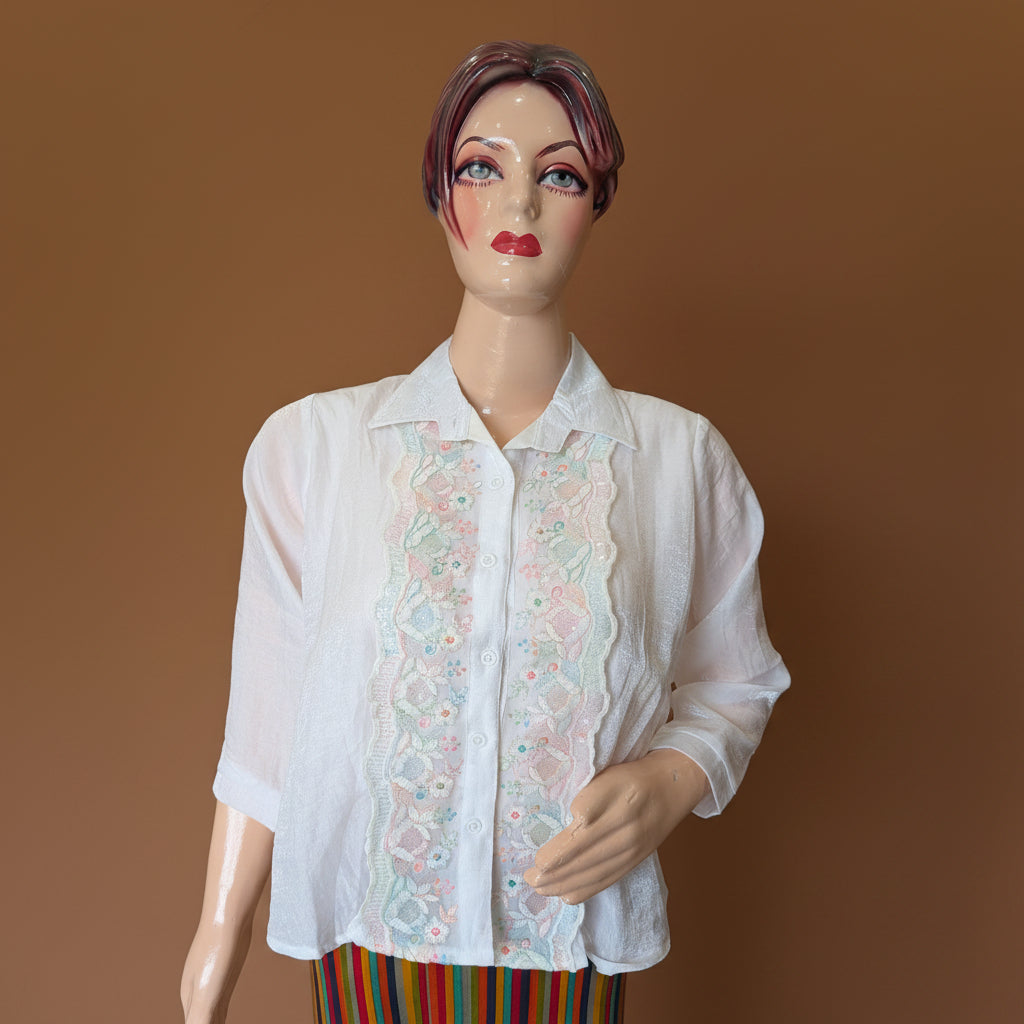 WHITE CHIFFON SHIRT