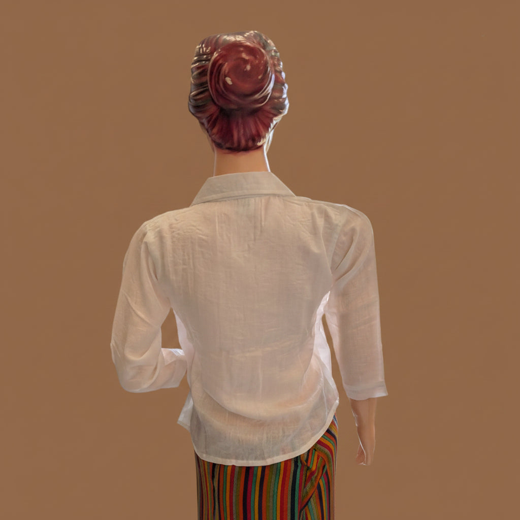 WHITE CHIFFON SHIRT