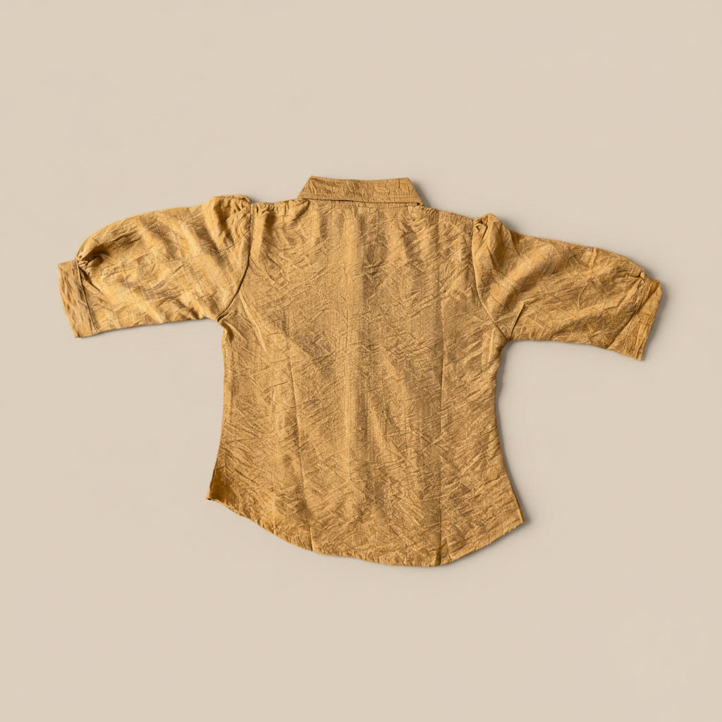 DESIGNER SHIRT STYLE BROWN TOP