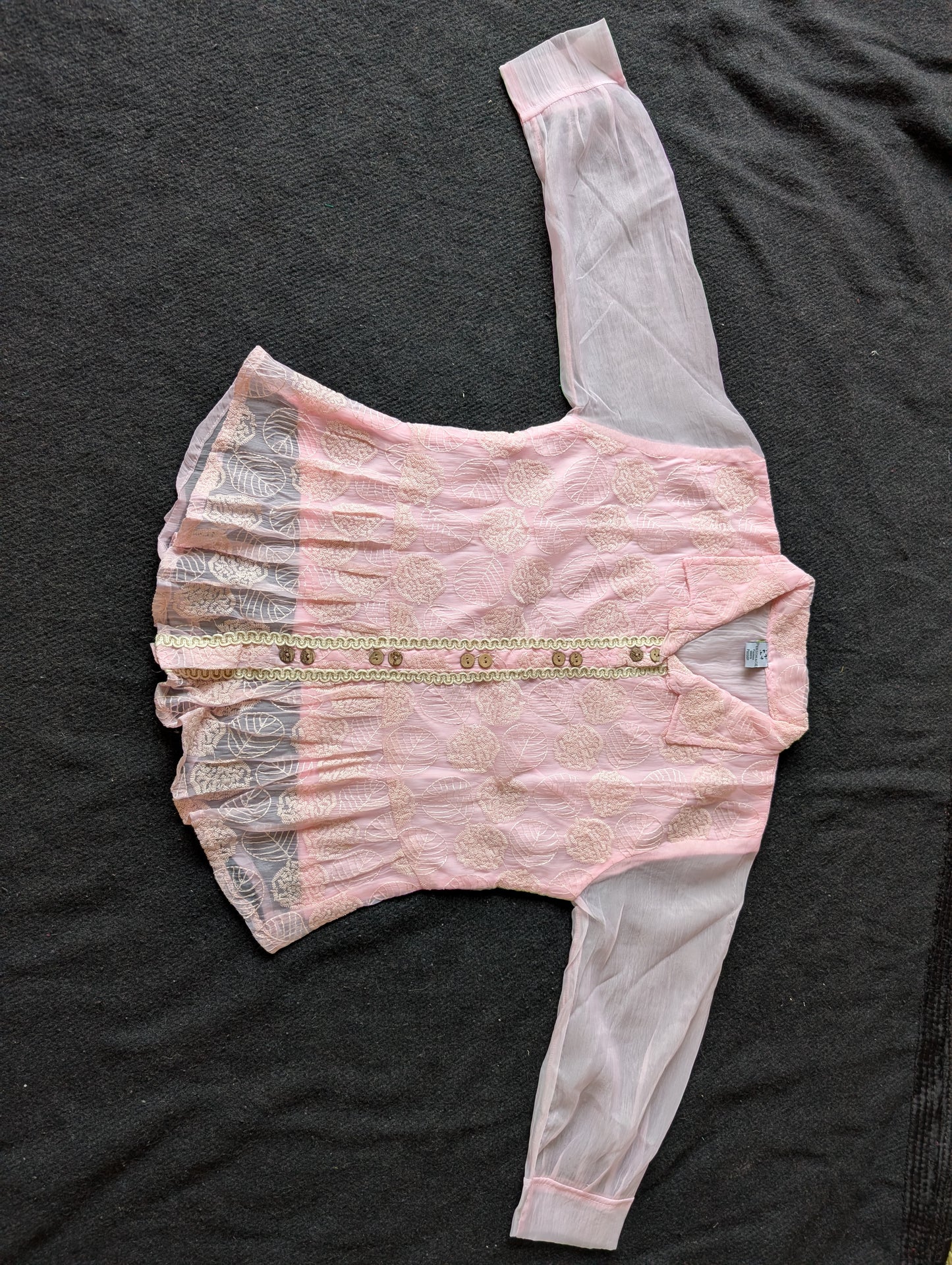BABY PINK CHIFFON TOP