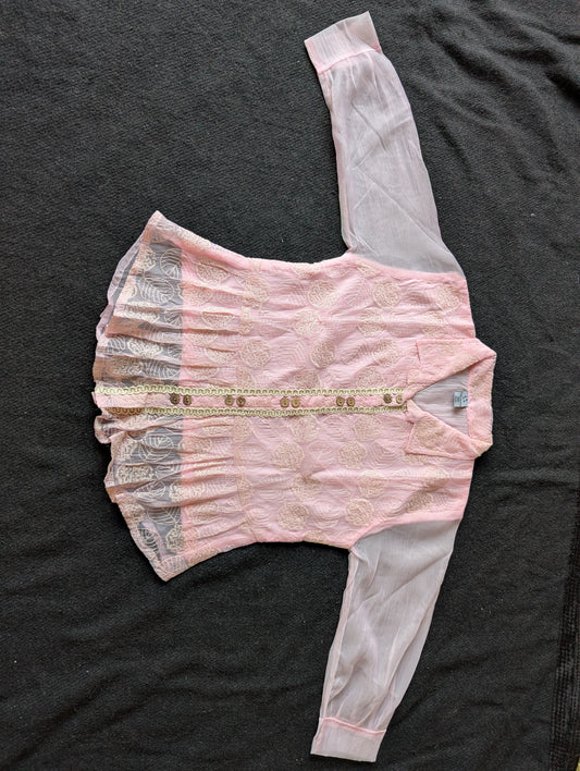 BABY PINK CHIFFON TOP