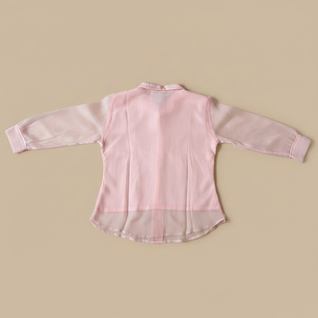 BABY PINK CHIFFON TOP