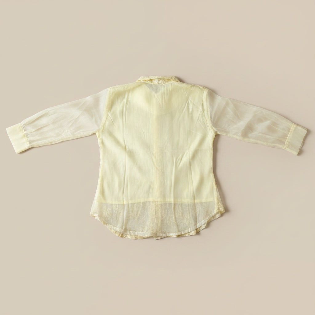 YELLOW CHIFFON TOP