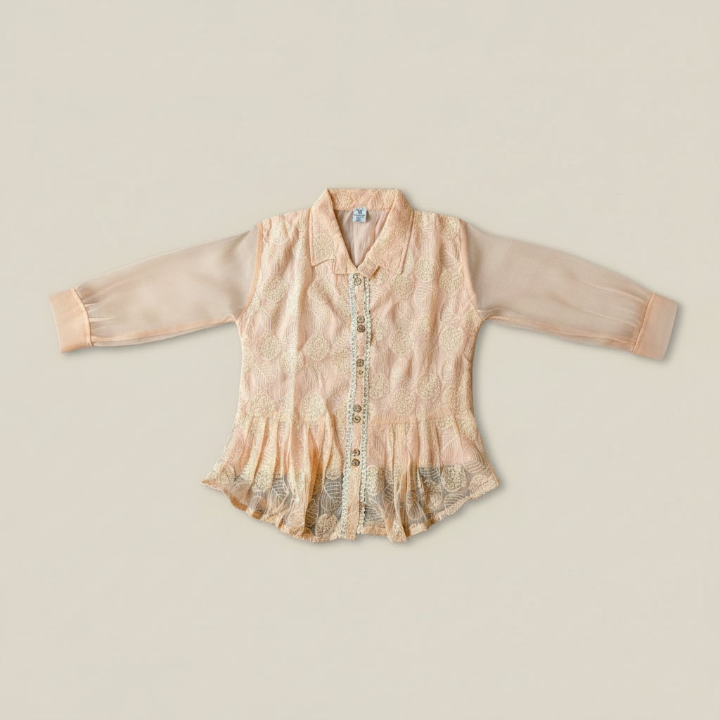 PEACH CHIFFON TOP