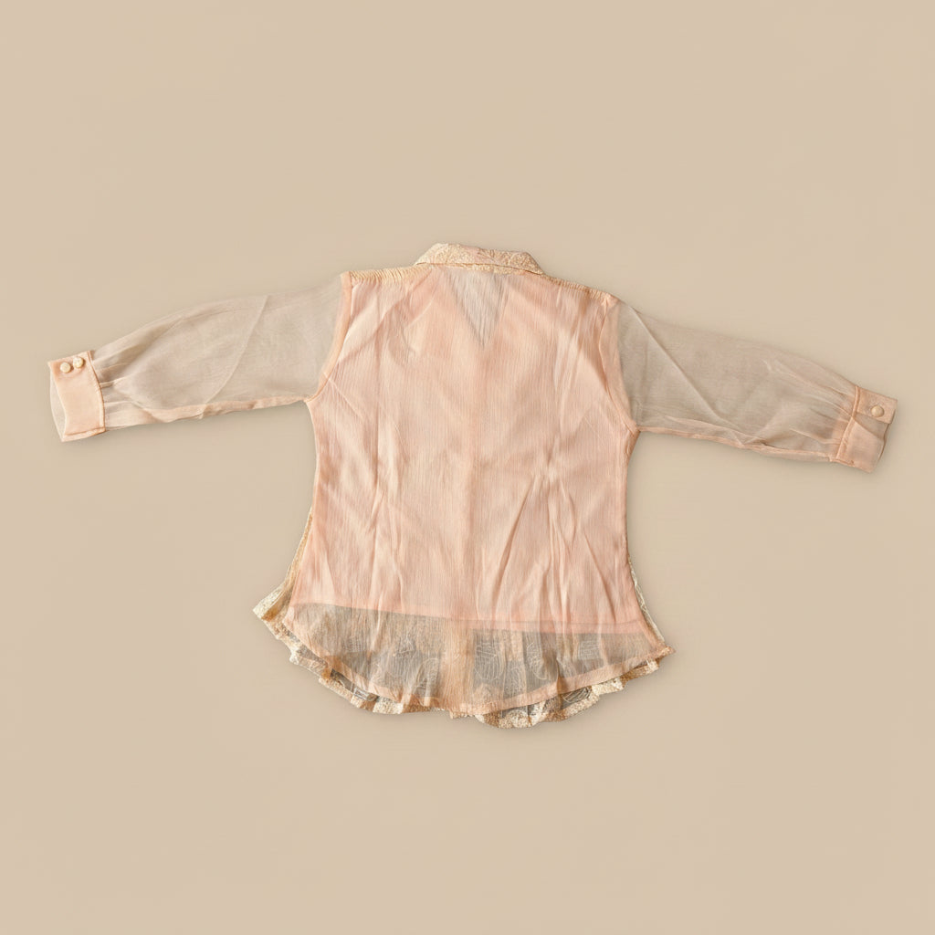 PEACH CHIFFON TOP