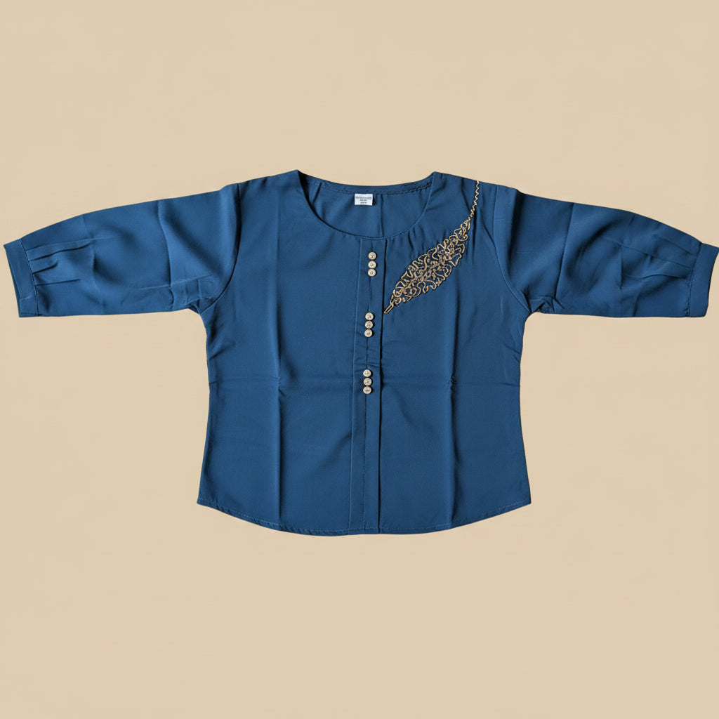 KOREAN TEAL TOP