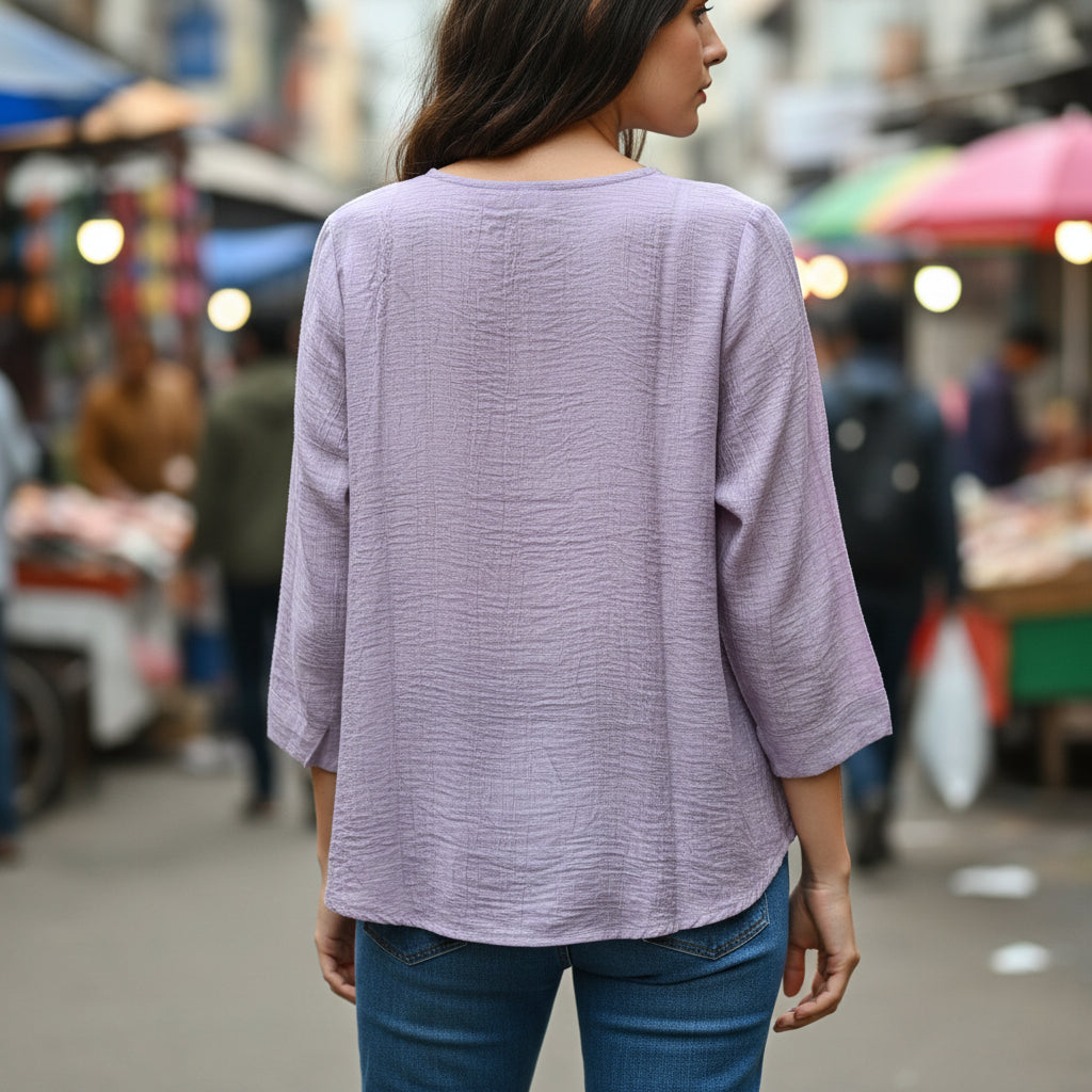BOHO-CHICK LAVENDER TUNIC