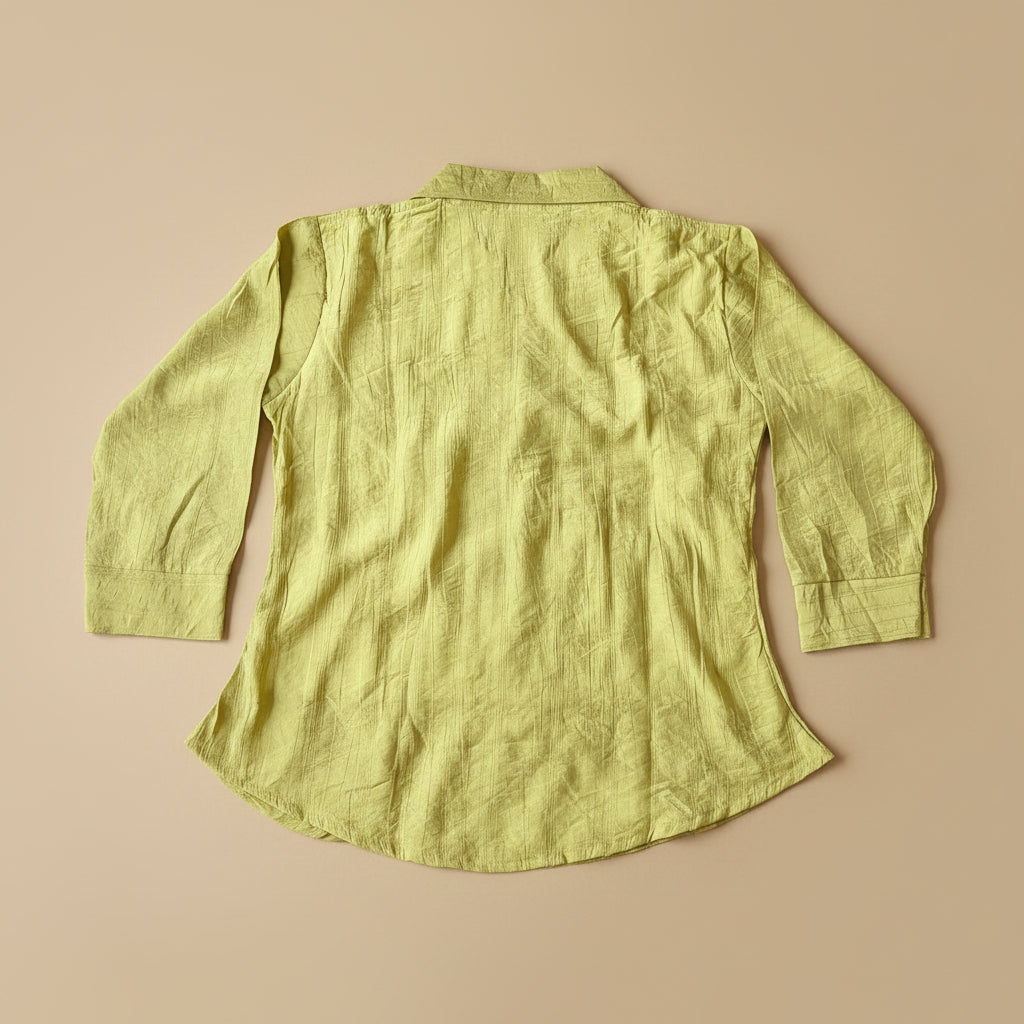 PEASANT -STYLE V-NECK TOP