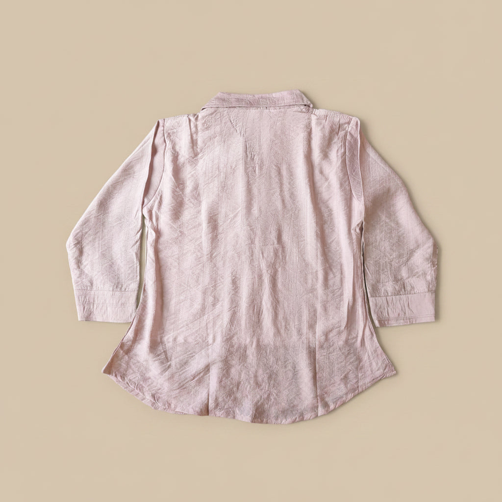 PEASANT -STYLE V-NECK TOP