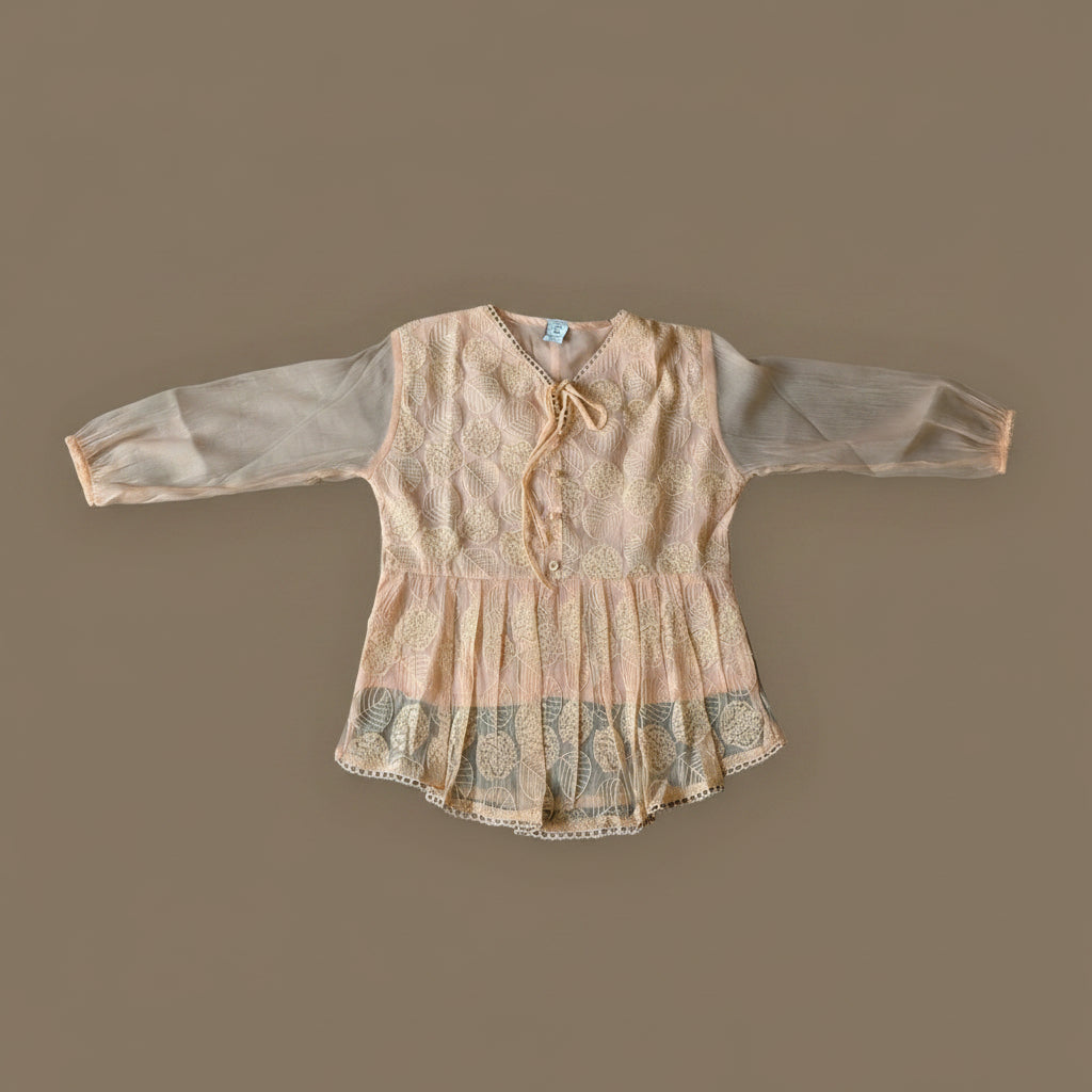 PEACH CHIFFON TOP