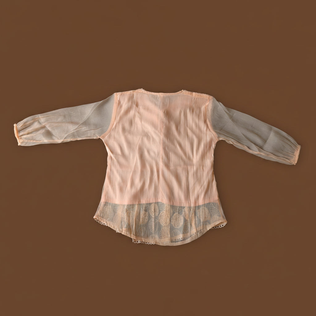 PEACH CHIFFON TOP
