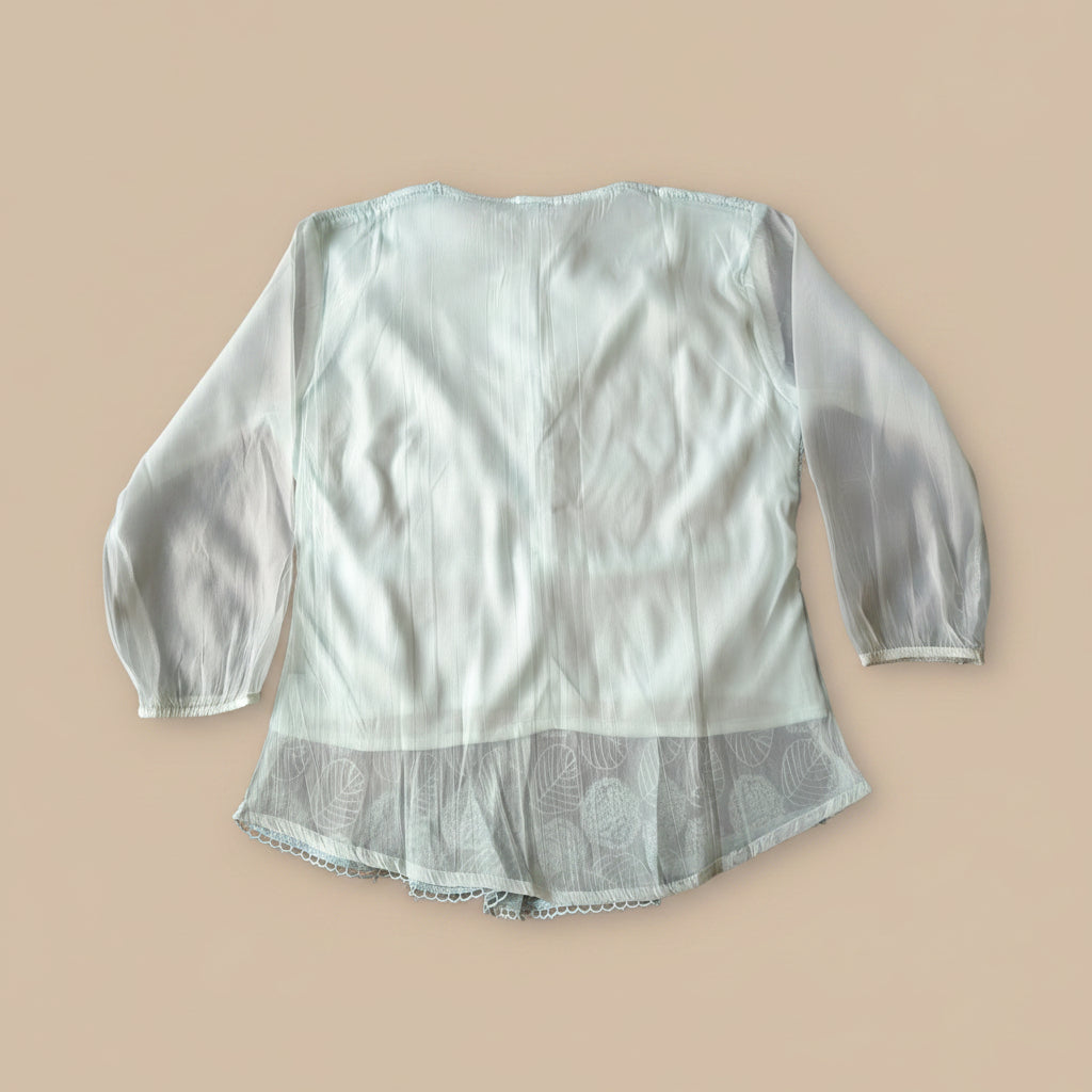 SKY BLUE CHIFFON TOP
