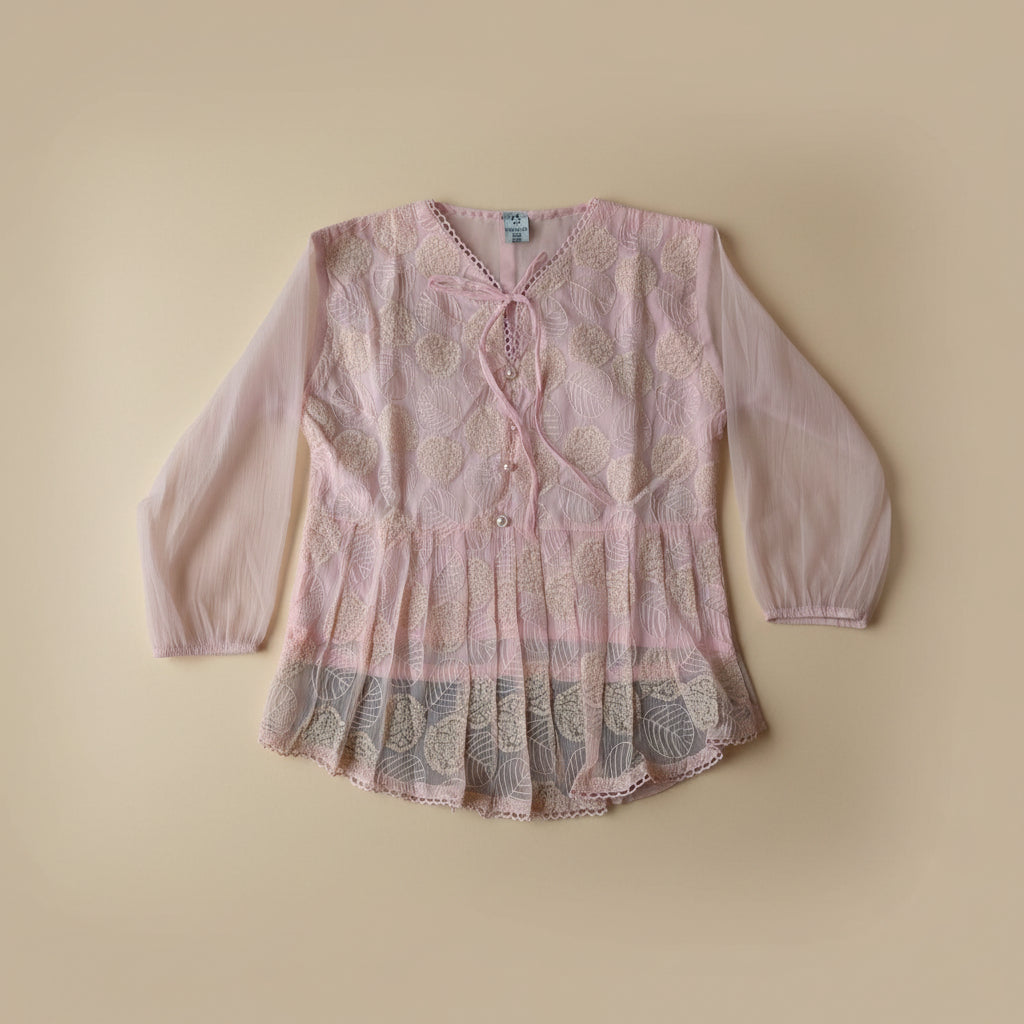 BABY PINK CHIFFON TOP