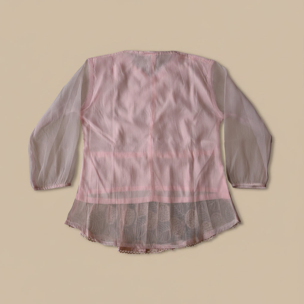 BABY PINK CHIFFON TOP