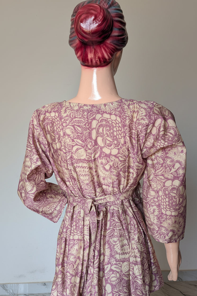 PRINTED PEPLUM TOP