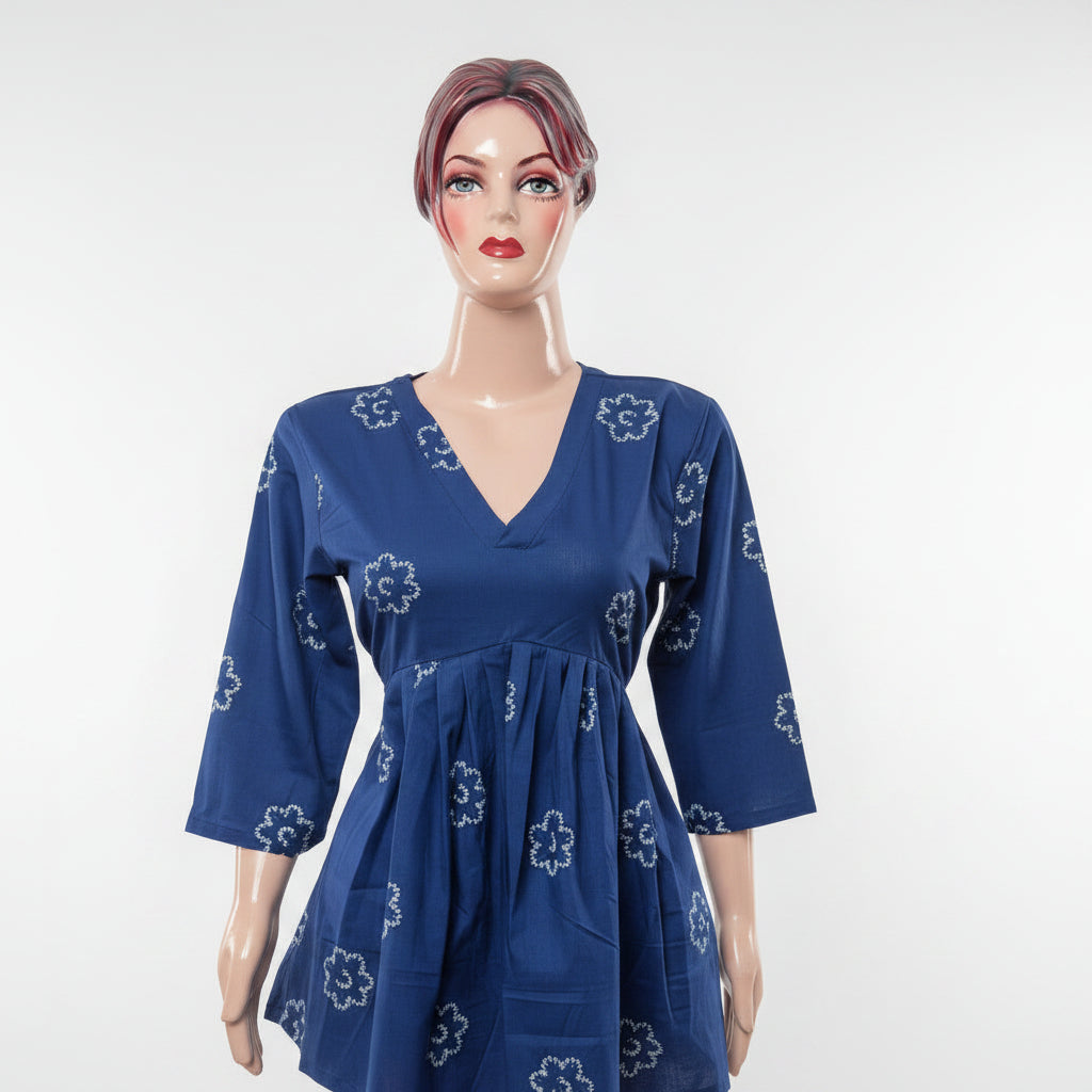 PRINTED PEPLUM TOP
