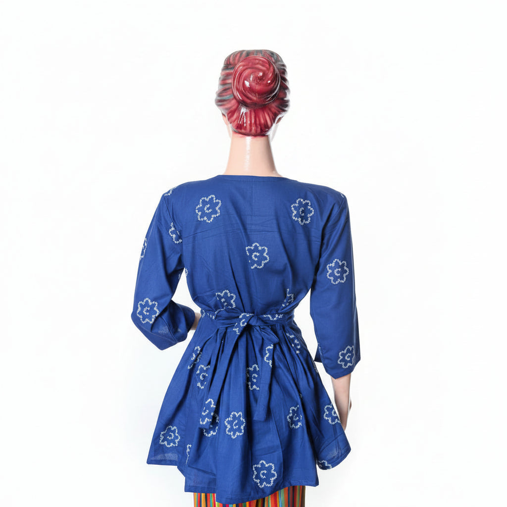 PRINTED PEPLUM TOP